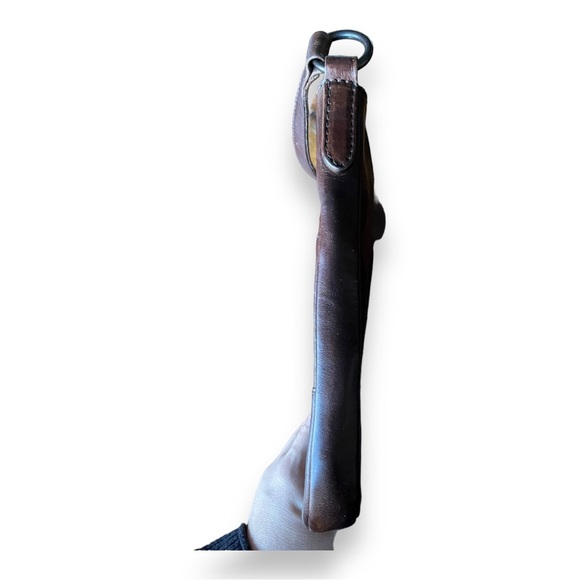 FRYE Melissa Swing Pack Zip Crossbody Bag in Dark Brown Chocolate Brown Leather - Picture 9 of 16